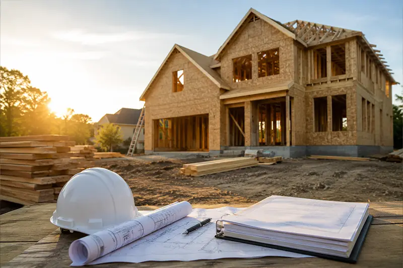 A home under construction