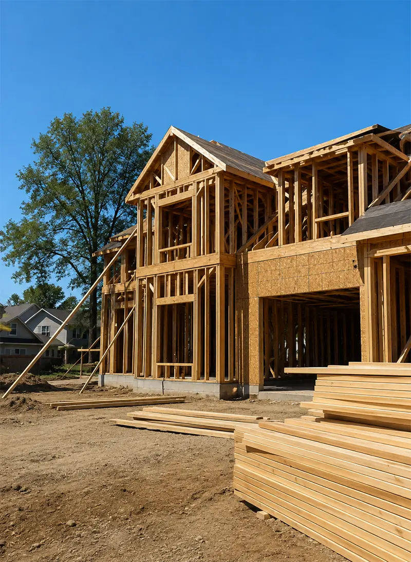 A home under construction